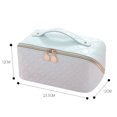 thumbnail image 3 of Bolsas de maquillaje de PU con bolsa de cosméticos de diamante con cremallera para viajes femeninos (azul) Ndcxsfigh Cuidado Belleza, 3 of 8
