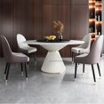 thumbnail image 3 of Postmodern White Dining Table Rock Board Nordic 2021 New Light Luxury High-end Round Dining Table Interior Furniture My Lux Decor Round, 3 of 12