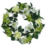 Better Homes&gardens Green/white Hydrangea & Rose Wreath