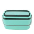 thumbnail image 2 of CHICIRIS Lunch Box, Lunchbox, Bento Boxes, Double Layer, 1400ml With Cutlery, Stainless Steel, With Cutlery, Portable Bento Box For Work, School, Office, 2 of 8