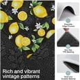 thumbnail image 3 of Yellow Lemon Fruit Flowers Black Pattern Kitchen Rugs Sets Of 3,Kitchen Runner Rugs Non Skid Washable,Decorative Kitchen Floor Mats for Kitchen,Sink,Laundry,17"x30"+ 17"x47" + 17"x59", 3 of 6