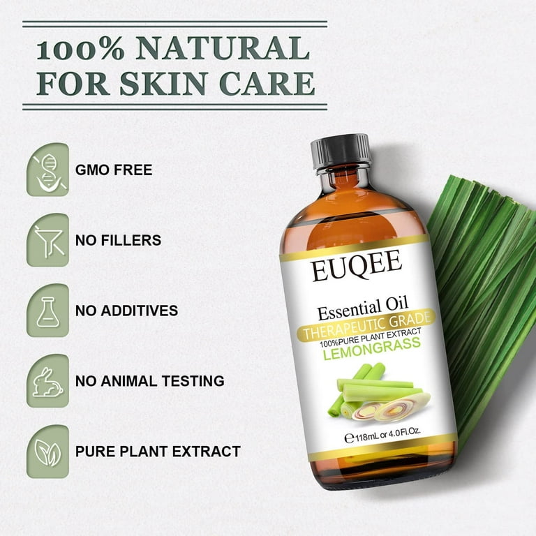EUQEE Vanilla Essential Oil 118 ml Therapeutic Grade Essential Oil-with  Glass Dropper,Perfect for Diffusers 