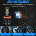 thumbnail image 5 of For Cadillac CTS 2008-2015 LED Headlight Bulbs H11+H11+H11 High Low Beam+Fog Light Combo Kits 6Pcs, 5 of 16