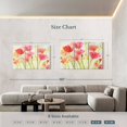 thumbnail image 3 of Elephant Stock Fluorescent Poppies Wall Art - Horizontal Multi Panel Canvas - Living Room Wall Decor - Floral And Botanical Multi Panel - Red And Pink Decor By Albena Hristova - 74" x 48", 3 of 4