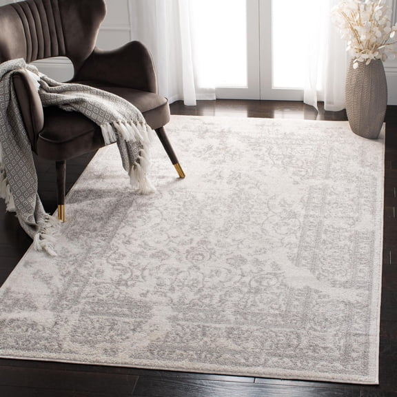 Pemberly Row Contemporary Polypropylene Ivory Area Rug - 4' x 6'