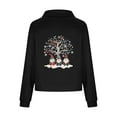 thumbnail image 5 of Women's Christmas Sweatshirt Half Zip Lapel Collar Print Long Sleeve Pullover Tops Black 2XL, 5 of 6