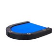 thumbnail image 3 of Lancaster 10 Player Blue Felt Casino Style Folding Poker Game Table, 3 of 6