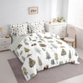 thumbnail image 2 of Catabedysis Watercolor Camping 7-Piece Twin Bedding,Bear Tent Pattern Bedding Comforter Set For Boys,Multicolor,Light Gray Reversible, 2 of 7