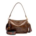 thumbnail image 3 of Bolso bandolera de piel de vaca con cera de aceite de marca para mujer, bolso bandolera de piel de vaca de colores sólidos, bolso de mano de moda para mujer, bolso de mano de alta calidad, 3 of 5