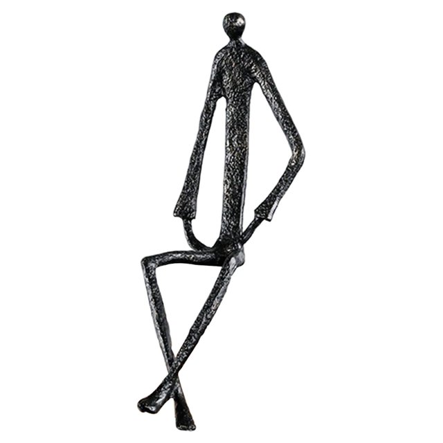 Figura humana abstracta de metal, estatua para decoración del hogar, regalo de cumpleaños, adornos 8x10x29cm
