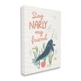 thumbnail image 3 of Stupell Industries Stay Narly My Friend Narwhal Graphic Art Gallery Wrapped Canvas Print Wall Art, Design by Nina Blue, 3 of 7