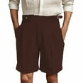 thumbnail image 2 of Men's Classic Summer Casual Dress Shorts Pleated Front Lightweight Chino Work Beach Outfits with Button Waist Pants for Men 2025 Summer Casual Loose Fit, 2 of 8