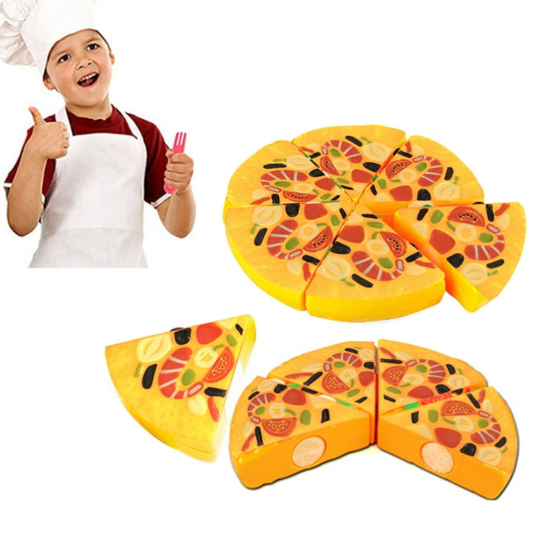 HEVIRGO Child Kitchen Simulation Pizza Party Fast Food Slices Cutting Play  Food Toy 