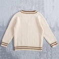 thumbnail image 7 of Coerni Girls V-Neck Cardigan Toddler Button Front Jacket Cable Knit Sweater Coat Top Sweatshirt Preppy Single Breasted Outwear, 7 of 7