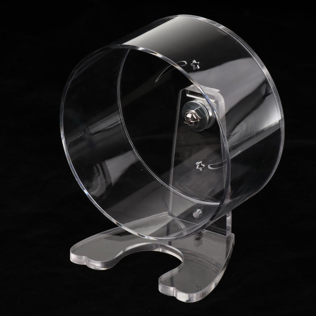 EHJRE Wheel Running Exercise Acrylic Scroll Silent Hamster Rat Gerbil Toy - 15cm, as described