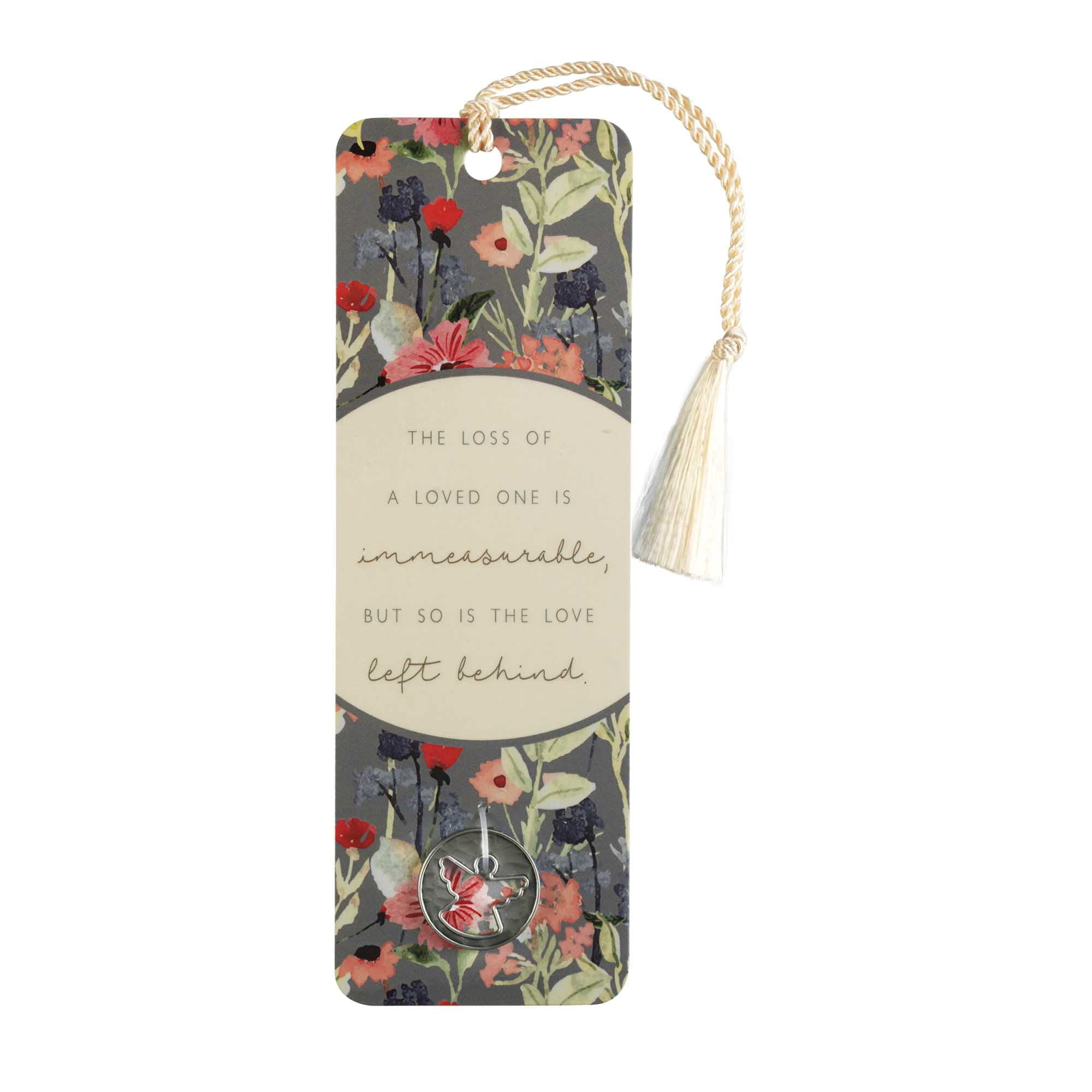 Dicksons Loss Loved One Immeasurable Floral 6 inch Paper Tussled Bookmark with Coin Pack of 15