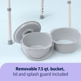 thumbnail image 3 of Medline 3-in-1 Bedside Commode, Portable Toilet, Sturdy, 350 lb Weight Capacity, Steel, Gray, Folding, 3 of 7