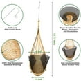 thumbnail image 3 of 2PCS Orchid Planter Bamboo Woven Hanging Orchid Basket with Metal Hook Bird Nest Style Plant Hangers for Trellis or Gazebo Indoor Outdoor Flower Planter, 3 of 6