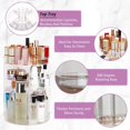 thumbnail image 2 of Organizador de maquillaje, organizador de cosméticos ajustable giratorio de 360 ​​grados, soporte de carrusel de almacenamiento de maquillaje para tocador de baño, 2 of 5