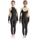 thumbnail image 3 of Niños Niñas gimnasia patinaje artístico medias de Ballet traje de baile brillantes diamantes de imitación mono de manga larga, 3 of 5