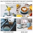 thumbnail image 6 of Grey Turquoise Ombre Coasters Set of 4,Soft Absorbent Coasters for Drinks,Teal Modern Geometric Striped Abstract Art Non-Slip Cup Coaster Mat with Rubber Bottom for Home Kitchen Coffee Table Decor 4", 6 of 9