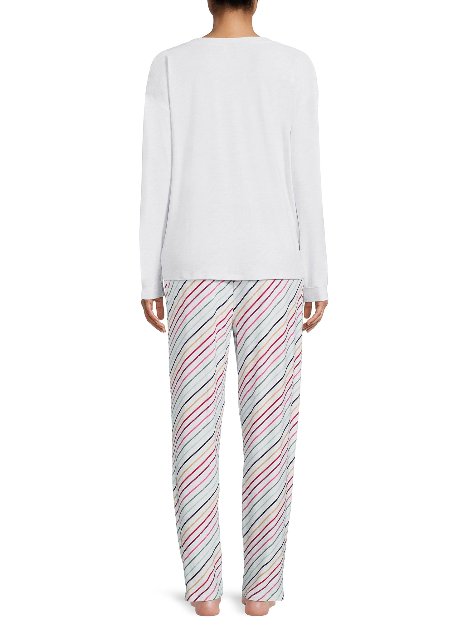 Jaclyn Women's and Women's Plus Holiday Long Sleeve Top and Joggers Set, 2-Piece