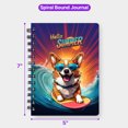 thumbnail image 5 of Retro Surfing Corgi in Cool Sunglasses Hello Summer Waves Spiral Bound Journal Welsh Corgi Dog Lover Gifts Idea 5x7in Spiral Notebook - 10001, 5 of 5