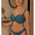 thumbnail image 4 of Panache Jasmine Balcony Underwire Bra (6951),32GG,Teal Botanical, 4 of 4