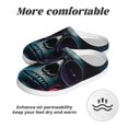 thumbnail image 6 of Disketp Punk Style Blue Haired Skull Women's Men's Slippers Plush Slip-On House Slipper for Winter Indoor Soft Cushion Non-slip Fluffy Slides Slippers-39/40, 6 of 7