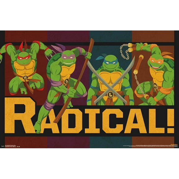 Nickelodeon Teenage Mutant Ninja Turtles - Radical Wall Poster, 22.375" x 34"