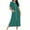 Green, variant on FRSASU Women's Long Knitted Bathrobe Casual Zipper up Comfortable Full Length Polka Dot Print Homewear Sleepshirts with Pocket Red