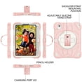 thumbnail image 6 of For iPad Mini 7th/6th Gen 8.3"(2024/2021) Case,Kids Friendly,With Rotatable Adjustable Hand Strap,Retractable Kickstand,Shoulder Strap,Shockproof Anti-fall Rugged Heavy Duty Case,Pink, 6 of 11