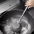 thumbnail image 5 of Stainless Steel Scrubber with Long Handle - Detachable Brush Head, Non-Scratch, Dense Bristles - for Dishes/Pots/Grills, Kitchen Cleaning, 5 of 8