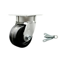 4 Inch Kingpinless Phenolic Wheel Swivel Caster with Swivel Lock Service Caster