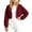 Wine, variant on Zpanxa Girls Hoodies Kids Girls Cropped Full Zip Hooded Sweatshirt Jacket Long Sleeve Solid Color Casual Trendy Short Length Hoodie