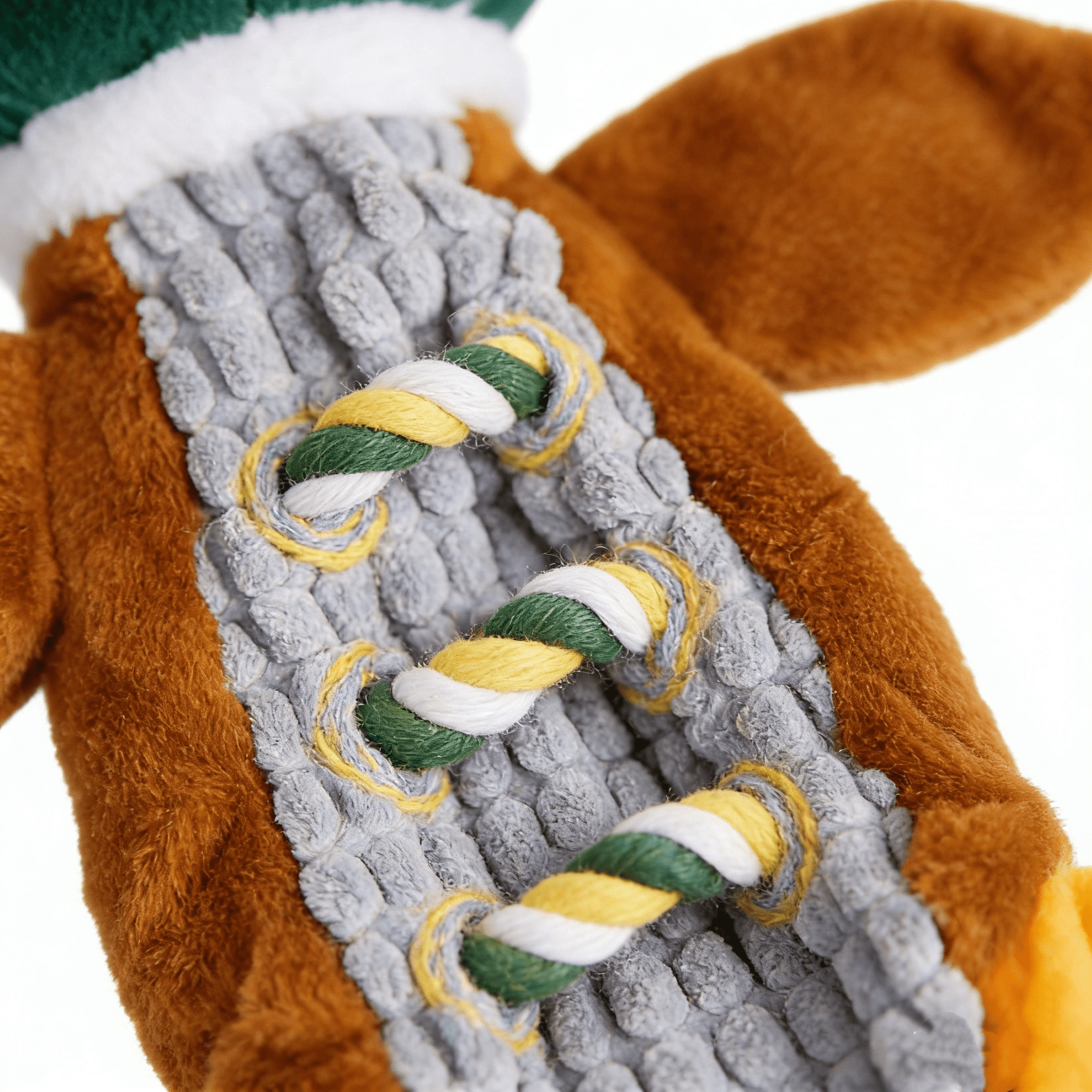 Duck Plush Squeaky Dog Toy, Tug of War Interactive Chew Toy with Rope, Durable Teeth Cleaning Pet Toy for Small to Medium Dogs