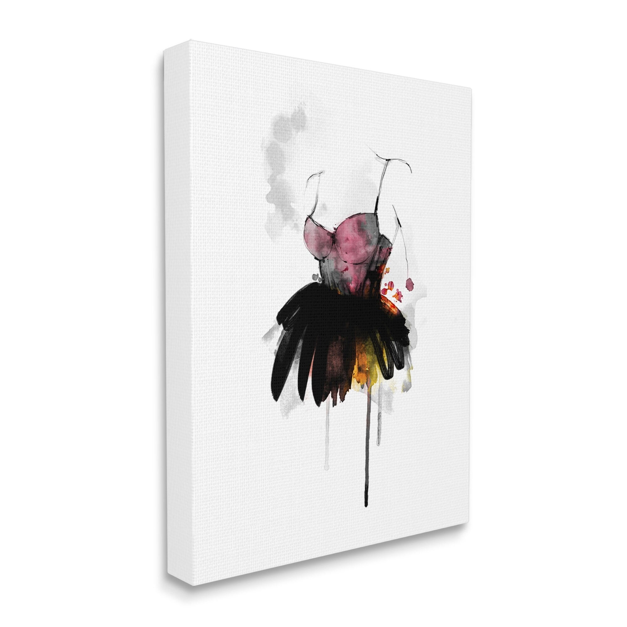 Stupell Industries Modern Female Corset Fashion Illustration Abstract Dress, 30 x 40,Design by Lotta Larsdotter