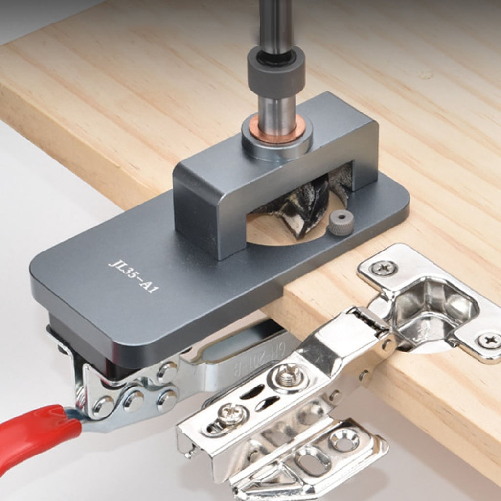 MOMOJIA 35mm Concealed Hinge Jig Hinge Hole Locator for DIY Woodworking Project