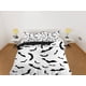 thumbnail image 2 of Murciélago impresiones halloween tamaño completo ropa de cama y funda de almohada, funda nórdica conjunto dormitorio, 2 of 4