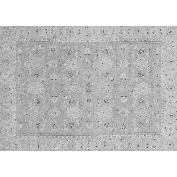 Ahgly Company Indoor Rectangle Abstract Gray Modern Area Rugs, 6' x 9'