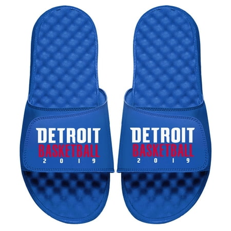 Detroit Pistons ISlide Youth 2019 NBA Playoffs Bound Slogan Slide Sandals -
