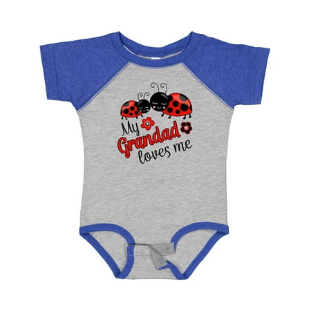 

Inktastic My Grandad Loves Me Cute Ladybugs Boys or Girls Baby Bodysuit