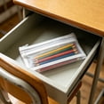 thumbnail image 5 of Pencil Case, Large Capacity Zipper Stationery Pouch for Office and Daily Carry, White, 5 of 6