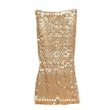 Efavormart Matte Champagne Big Payette Sequin Chiavari Chair Slipcover ...