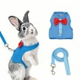 thumbnail image 1 of HeeHom Christmas Bunny Harness Leash Set - Soft Mesh Vest for Rabbits Kittens Ferrets Small Pets - Adjustable Escape-Proof Design, 1 of 6