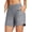 Dark Gray, variant on Women's Swim Board Shorts 5 inch Swimming Bottoms High Waisted Tummy Control Swimsuits Beach Shorts with Liner Black M