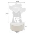 thumbnail image 4 of USB 3D LED Luz de noche junto a la cama Amor romántico Lámpara de mesa de escritorio de acrílico (D), 4 of 5