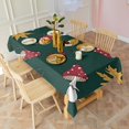 thumbnail image 3 of Red Mushroom Leaf Green Pattern Rectangle Tablecloth 60"x102",Waterproof Polyester Rectangle Table Cloth, Wipeable Spillproof Polyester Tablecloth for Dining, Camping, Indoor and Outdoor, 3 of 6