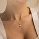 thumbnail image 2 of Collar ovalado con colgante de 26 letras Collar con la primera letra y la palabra Collar con 26 letras bañado en cobre y oro, 2 of 6