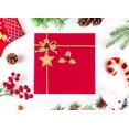 thumbnail image 3 of Duslogis 100pcs Mini Triple Leaf Holly Berries Embellishments DIY Crafts Christmas Decorations for Holiday Wreath Arrangement Gift Tag and Card Making (Gold), 3 of 7
